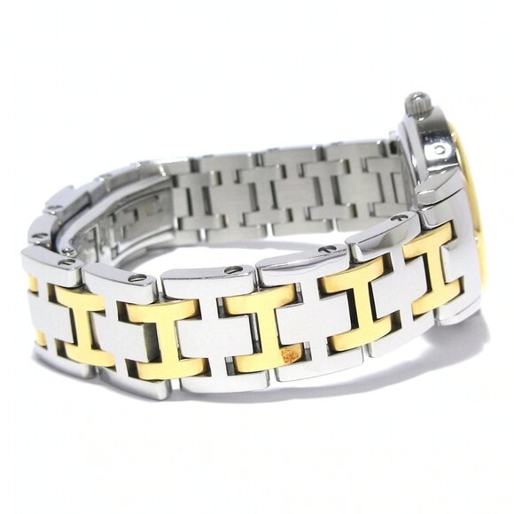 Auth HERMES Clipper Nacre CP1.221 3****** Rose Gold Silver Women's Wrist Watch - Picture 4 of 12